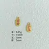 Pingente de tag antigo francês de ouro com esmalte pingado para fazer dinheiro Nafu assinatura auspiciosa acessórios de joias DIY