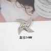 Broche de aleación irregular con incrustaciones de diamantes de imitación hojas copo de nieve molino de viento pin decoración para ropa bolsa broche galvanizado venta al por mayor