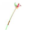 Varinha de pescar colorida em formato de rato com cordão elástico, brinquedo de pelúcia para gatos, entretenimento e alívio do tédio.