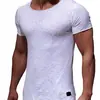 Nueva Camiseta Casual de Moda para Hombre con Retazos Camiseta Casual Deportiva de Manga Corta para Hombre de Verano
