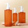 Botella de limpiador facial con bomba de presión de 150 ml, botella de loción esencial de pared gruesa PETG, botella de aceite limpiador a presión de 200 ml.