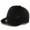 Gorra de Béisbol de Invierno para Hombre con Forro de Felpa para Personas de Mediana Edad y Mayores, Calidez al Aire Libre y a Prueba de Viento, Protección para los Oídos de Pana, Gorra Tipo Pato para Papá Abuelo