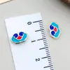 Contas de Liga Esmaltada Dupla Face com Motivos de Nuvem, Acessórios para Joias DIY Estilo Antigo, Enfeites para Joias com Pingentes Hanfu