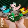 Festival del Bote del Dragón DIY Juguetes Pequeños Palo Giratorio Creativo Bote del Dragón Hecho a Mano para Niños Kit de Materiales DIY Juguetes de Jardín de Infancia