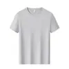 Camiseta Disanshi 125D 155G 10A antibacteriana de manga curta com gola redonda, respirável e confortável, adequada para uso diário com logo estampado para homens
