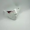 Máscara de meia-face com contornos faciais perfeitos, cosplay biomimético, estilo sci-fi de Halloween, máscara de cobertura de meia-face atacado