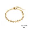 Pulsera europea y americana ajustable de acero inoxidable transfronteriza, pulsera simple de personalidad para mujer, pulsera de cadena redonda, joyería al por mayor