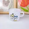 Taza de Agua con Asa Anticaídas para Niños Taza para Beber de Guardería Stitch Kuromi Dibujos Animados Taza para Bebidas Lácteas con Tapa
