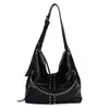 2026 nuevo bolso de hombro coreano estilo retro de motocicleta para otoño/invierno, bolso de mano de cuero suave para mujer, bolso de trabajo