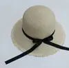 Chapéu de Palha de Verão Feminino Borda Desfiada Praia Litoral Férias Viagem Proteção Solar Chapéu Caído Chapéu de Pescador Adulto Moda Versátil