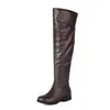 Nuevas Botas de Motocicleta de Tacón Medio Europeas y Americanas Botas Altas hasta la Rodilla Botas de Caballero Tallas Grandes 40-51 Botas de Exportación de Amazon