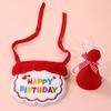 Bordado de aniversário para pet estilo INS bandana fofa coleira toalha de baba chapéu com laço acessórios de festa para gato cachorro
