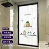 Design Minimalista de Planta em Vaso, Bloqueio Total, Anti-Espionagem, Proteção de Privacidade, Transmissão de Luz mas Não Transparente, Película Decorativa de Vidro Fosco para Banheiro