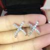Pendientes de aro Cao Shi en forma de X para mujer, nuevos, modernos, populares, estilo Ins, diseño estilo occidental, pendientes de moda de alta calidad