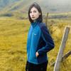Chaqueta polar para mujer otoño e invierno chaqueta polar de doble cara cálida cortavientos chaqueta exterior forro chaqueta cuello alto