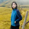 Chamarra de Polar para Mujer Otoño e Invierno Doble Cara Cálida y Cortavientos Chaqueta Exterior Forro Chaqueta con Cuello Alto