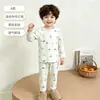 Conjunto Infantil de Manga Longa e Calça Longa, Classe A, Design Sem Costura, Amigo da Pele e Confortável, Roupa de Dormir/Loungewear Camada Base Outono e Inverno