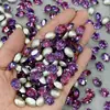 Cristal Dongzhou tamanho grande oval fundo pontiagudo strass ovo de pombo zircônia k9 strass de vidro acessórios para joias DIY atacado