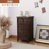Cómoda de Madera Maciza Estilo Americano, Gabinete de Almacenamiento, Gabinete de Cinco Cajones para Sala de Estar Completamente Ensamblado, Gabinete de Almacenamiento tipo Cajón para Montar en Pared, Gabinete Vintage para Dormitorio