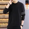 Sudadera con capucha para hombre para otoño e invierno 2025, estilo nuevo para adolescentes, corte holgado, forro polar, peso pesado, chaqueta sin capucha, versátil