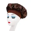 Touca de Dormir de Cetim Elástica de Aba Larga Amazon Touca para Cabelo Chapéu de Cetim Chapéu Turbante Chapéu para Quimioterapia Unissex Cor Sólida Touca de Banho