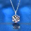 Xiaohongshu Kuaishou Douyin Influencer En Vivo Collar Chapado en Plata Piedra de Alto Carbono Diamante Cuadrado Lágrima Forma de Pera Colgante para Mujer Venta al por Mayor