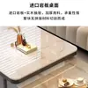 Mesa de centro de losa de roca, diseño moderno y minimalista para salas de estar, adecuada para apartamentos pequeños, nuevo modelo 2026, mesa de centro cuadrada de vidrio, tamaño para apartamentos pequeños