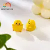 Decoración de micro paisajismo de dibujos animados pollo regordete tridimensional accesorios para joyería DIY pegamento de crema funda de teléfono decoración creativa para coche