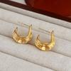 Pendientes Asimétricos Plegados Elegantes de Plata de Ley con Diseño de Aguja Niche Hoja Geométrica Lujo Accesible Pendientes Personalizados de Gama Alta