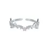 Anillo de Corazón de Circonita de Lujo Ligero de Nicho Europeo y Americano Transfronterizo Anillo Abierto para Dedo Índice de Diseño Ins para Mujer Venta al por Mayor