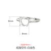 Anel Suporte Vazio para Anel Feminino Estilo Coreano Prata Esterlina 925 Suporte Vazio Acessórios Cravejado com Ouro 18K Base para Anel Anel de Diamante Anel de Casamento Anel Redondo Feminino Suporte Vazio
