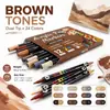 Conjunto de Marcadores Acrílicos de Duas Pontas e Duas Cores, Marcadores Metálicos com Ponta Macia, Canetas de Tinta à Base de Água Artísticas Específicas para Crianças