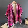 Bufanda de Cachemira con Margaritas Pequeñas Estilo Mori para Mujer, Otoño e Invierno, Chal Cálido Elegante Vintage para Aire Acondicionado, Venta al por Mayor