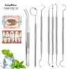 Herramientas Dentales de Acero Inoxidable para Limpieza Bucal para Eliminar Sarro Dental, Eliminar Tartar, Sonda, Recoger Dientes y Recoger Dientes