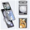 Adequado para Capa de Celular Zflip8 com Inserção de Cartão, Capa de Celular Samsung Dobrável Zflip7 com Dobradiça de Mola Multifuncional PC