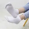 Calcetines infantiles de cinco dedos, color liso, longitud media, calcetines estudiantiles de dedo dividido, algodón puro, para niños y niñas, transpirables, absorbentes de sudor, antibacterianos físicos
