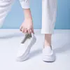 Sapatos de Enfermeira de Couro Bovino para Mulheres, Couro Bovino com Solado Macio, Respirável, Não Cansativo, Solado Confortável, Antiderrapante, Sapatos Médicos Brancos, Estilo para Todas as Estações