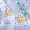 Decoraciones navideñas de copo de nieve acrílicas luminosas con cuatro agujeros para colgar, colgante, anillo para colgar en el coche, carillones de viento, accesorios hechos a mano para DIY