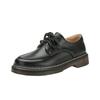 Novo outono sapatos pequenos de couro femininos estilo faculdade uniformes jk cadarço retrô britânicos sapatos únicos femininos tamanho grande geração de fábrica