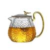 Bule de Vidro Martelado para Uso Doméstico, Pote de Incenso de Dragão de Vidro Borossilicato Alto, Bule Transparente com Filtro para Chá de Flores com Separação Chá-Água