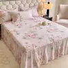 Faldón de Cama Grueso 100% Algodón Pieza Única Cálido Algodón Puro Cepillado Cubrecama 1.2m 1.5m Cama 1.8 Juego de Fundas para Colchón Otoño Invierno