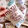 Gran Venta Nube Estampado Lindo Dibujo Animado Niños Pin de Presión Más Fácil de Combinar Niñas Color Café Leche Flequillo Pasador de Pelo Pasador de Pelo para Niñas