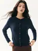 Cárdigan de Cachemira de Color Sólido con Cara Sonriente Bordada para Mujer, Manga Larga, Cuello Redondo, Adelgazante, Versátil, Suéter Base, Prenda Exterior de Capa de Moda