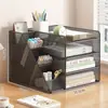 Caixa Organizadora Multicamadas para Armazenamento de Arquivos Rack de Armazenamento de Mesa Estante de Mesa Material de Escritório Suporte para Arquivos