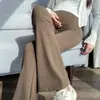 Calça para Gestantes Primavera e Outono Micro Calça de Yoga Verão Fina Roupa Externa Leggings Calça Boca de Sino Calça de Maternidade de Verão