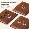 Palanca de comercio exterior interruptor basculante nórdico estilo industrial dos controles simples enchufe de interruptor simple doble material de madera maciza doméstico 86