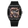 Nuevo Modelo Reloj Forma de Barril de Vino Auspicioso Dragón y Fénix, Venta Caliente Transfronteriza Impermeable Luminoso Moda Personalizado Reloj de Hombre Reloj de Cuarzo