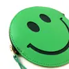Nuevo bolso de monedas de cuero PU con cara sonriente, lindo bolso de mano de dibujos animados con cara sonriente, bolsa portátil para guardar cambio