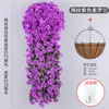 Simulación Transfronteriza Violeta Colgante de Pared Flor Enredadera Decoración de Interiores Flor de Pared Flor Falsa Flor Colgante Flor de Pared para Sala de Estar Flor de Plástico