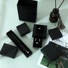 Vendas Diretas da Fábrica Caixa de Embalagem de Joias Papel Kraft Preto Brincos Anel Colar Caixa de Joias para Presente Caixa de Joias
